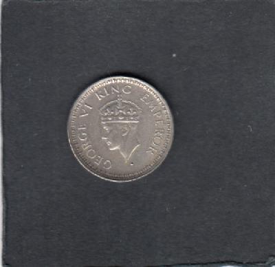 Beschrijving: 1/4 Rupee GEORGE VI  